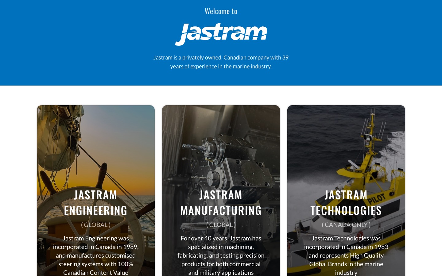 The current homepage